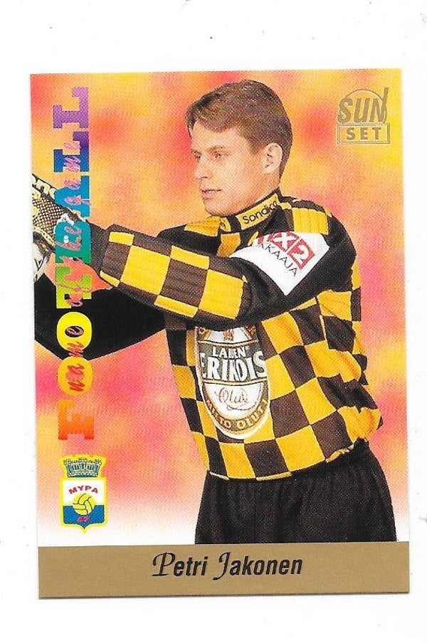 1994 Finnish Sunset Football card #158 Petri Jakonen , MyPa , Helsingborg