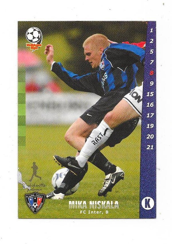2002 Finnish Cardset Football #70 Mika Niskala ,  FC Inter , IFK Norrköping