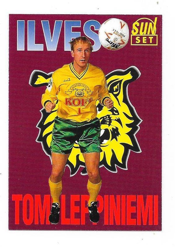 1994 Finnish Sunset Football card #96 Tomi Leppiniemi , Ilves Tampere