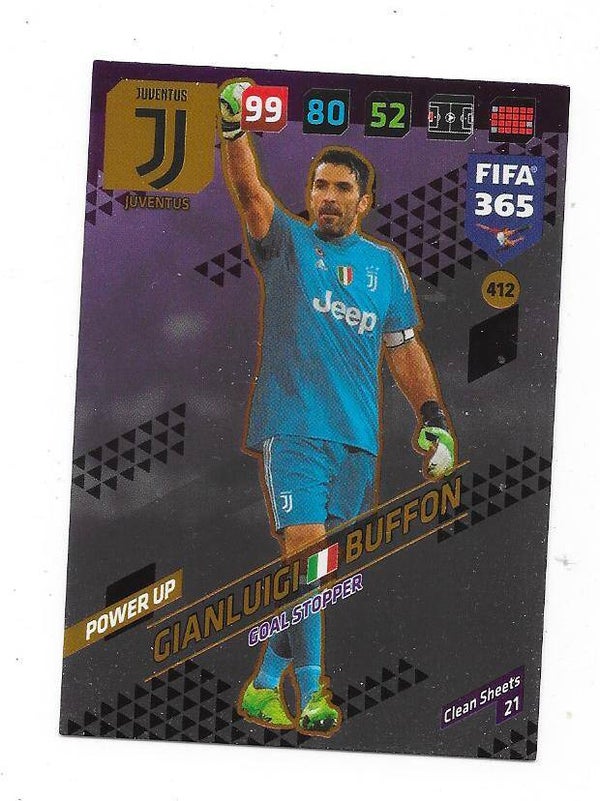 2017-18 Panini Adrenalyn FIFA 365 Power Up #412 Gianluihi Buffon  Juventus , Italia