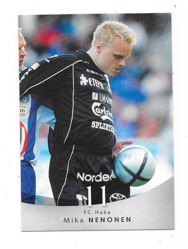 2004 Finnish Cardset Football Card #27 Mika Nenonen , FC Haka
