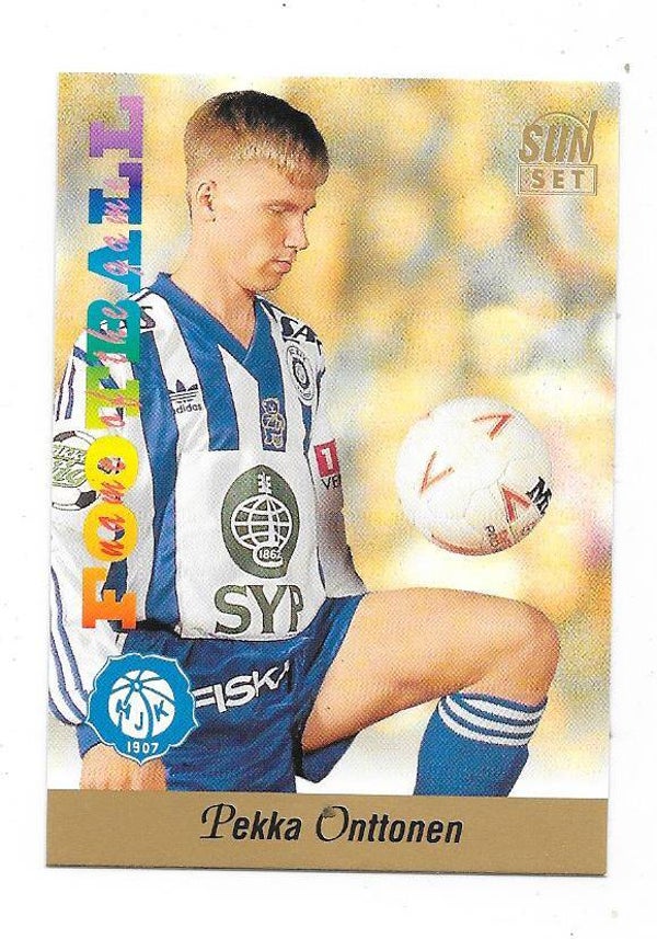 1994 Finnish Sunset Football card #88 Pekka Onttonen , HJK