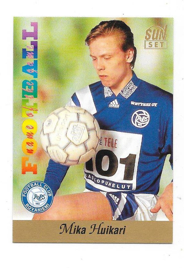 1994 Finnish Sunset Football card #123 Mika Huikari , RoPS