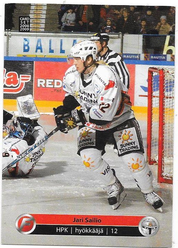 2008-09 Finnish CardSet #85 Jari Sailio , HPK & Chamonix