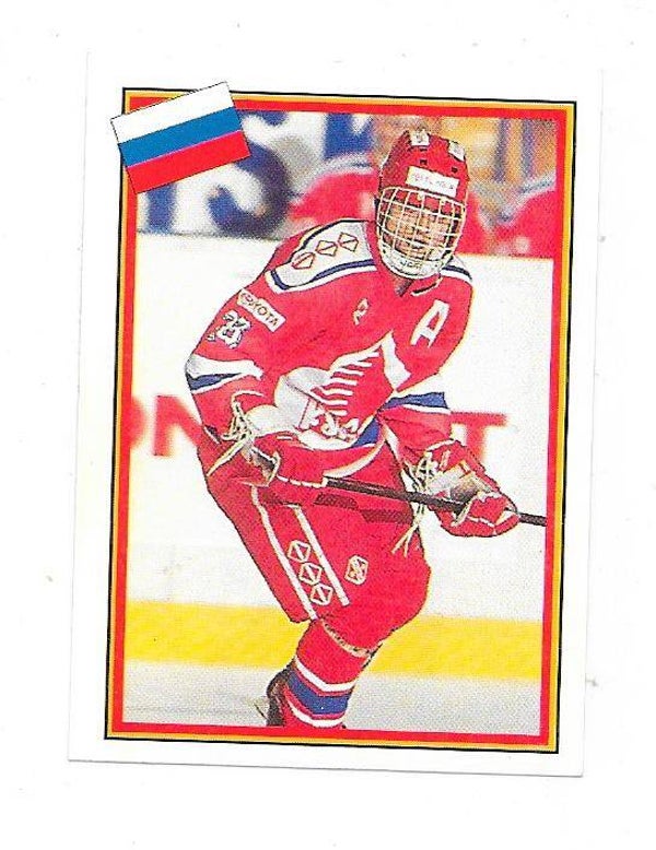 1993 Swedish Semic Ice Hockey World Champioship Sticker #137 Alexander Cherbayev , Russia