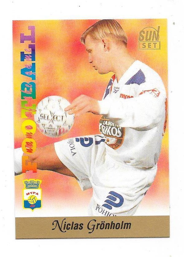 1994 Finnish Sunset Football card #174 Niclas Grönholm, MyPa , BK Forward