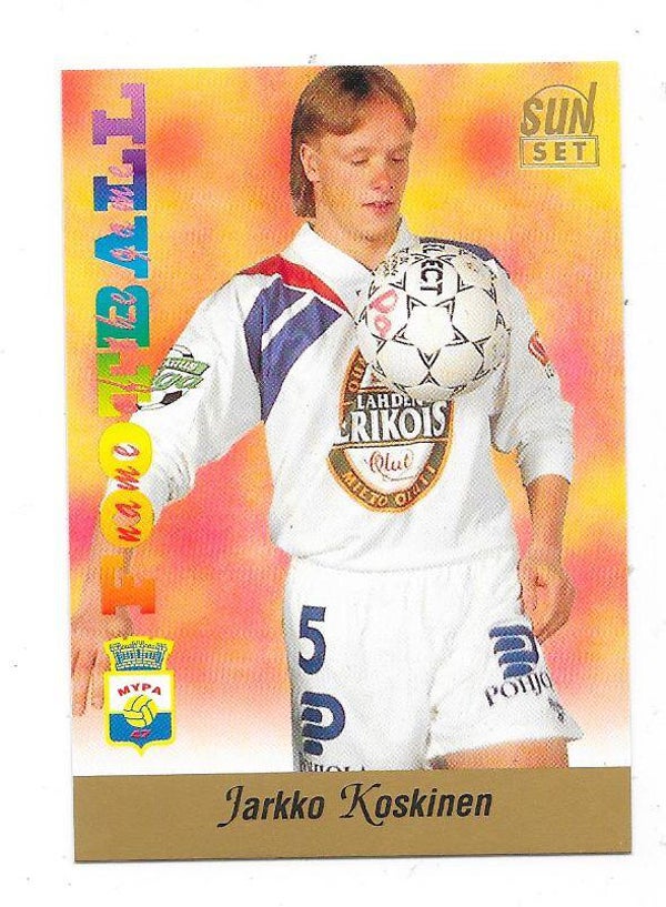 1994 Finnish Sunset Football card #165 Jarkko Koskinen , MyPa
