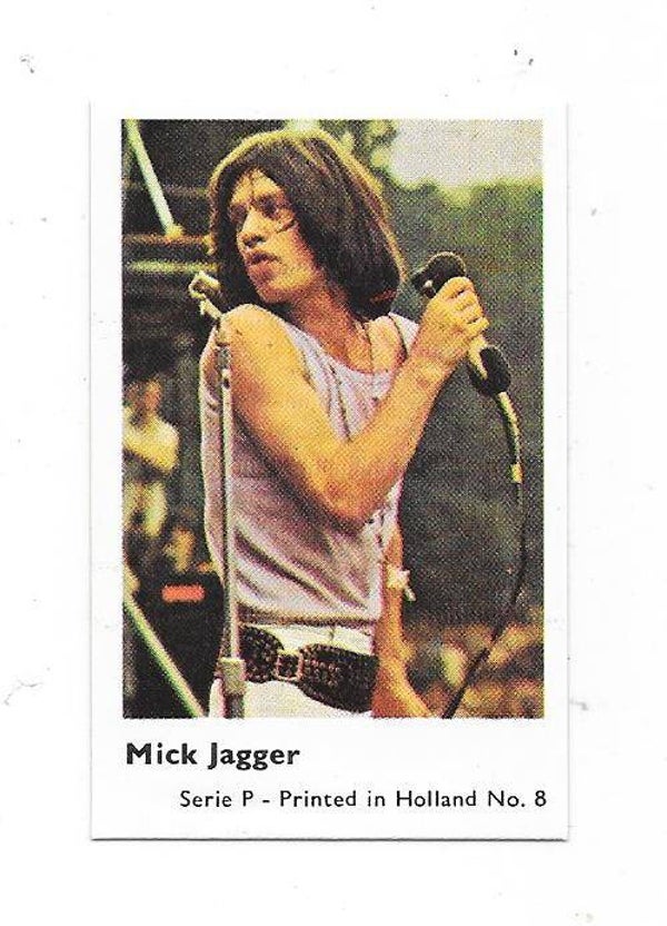 1974 Dutch Gum Serie P  #8 Mick Jagger