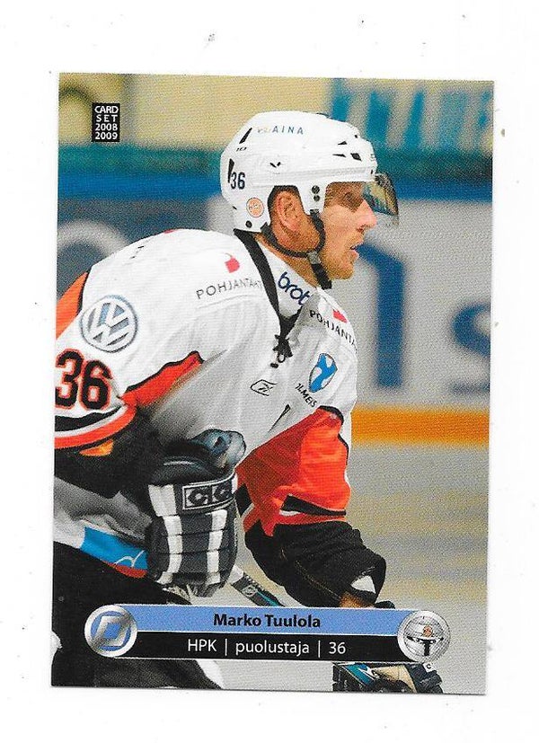 2008-09 Finnish CardSet #197 Marko Tuulola , HPK & Rapperswil-Jona Lakers