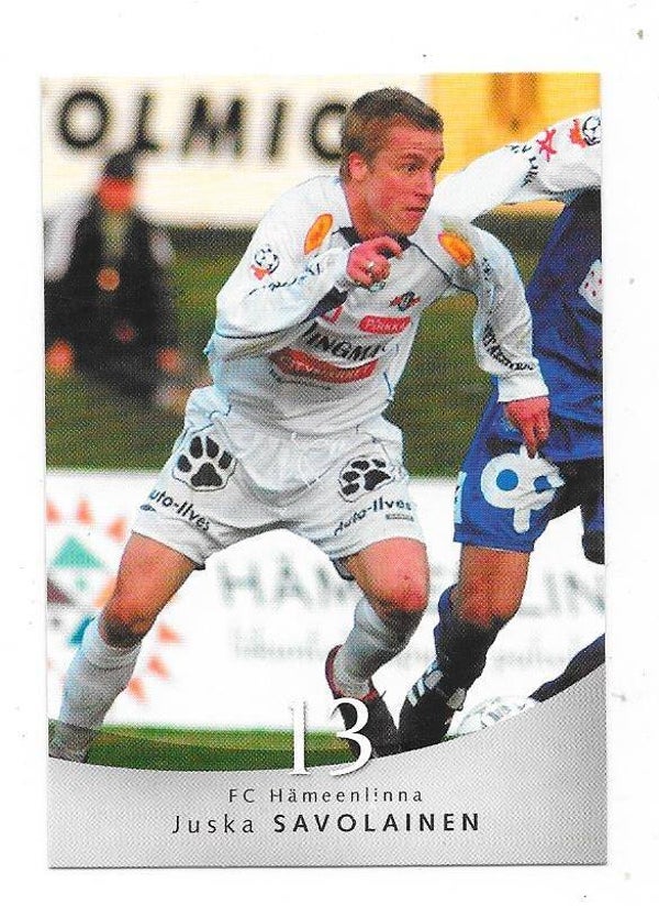 2004 Finnish Cardset Football Card #48 Juska Savolainen , FC Hämeenlinna  , Rosenborg