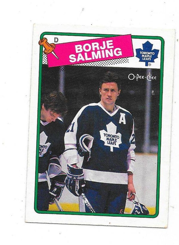 1988-89 OPC #247 Börje Salming , Toronto Maple Leafs
