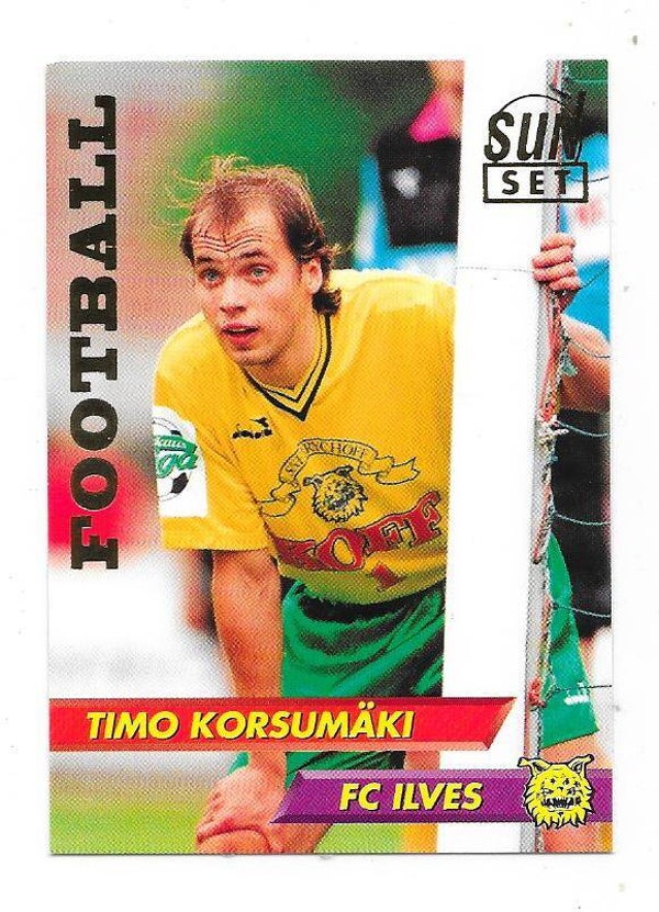 1994 Finnish Sunset Football card GOLD edt #155 Timo Korsumäki , FC Ilves Tampere