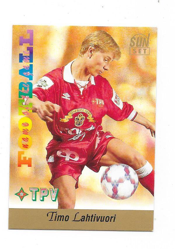 1994 Finnish Sunset Football card #196 Timo Lahtivuori , TPV Tampere