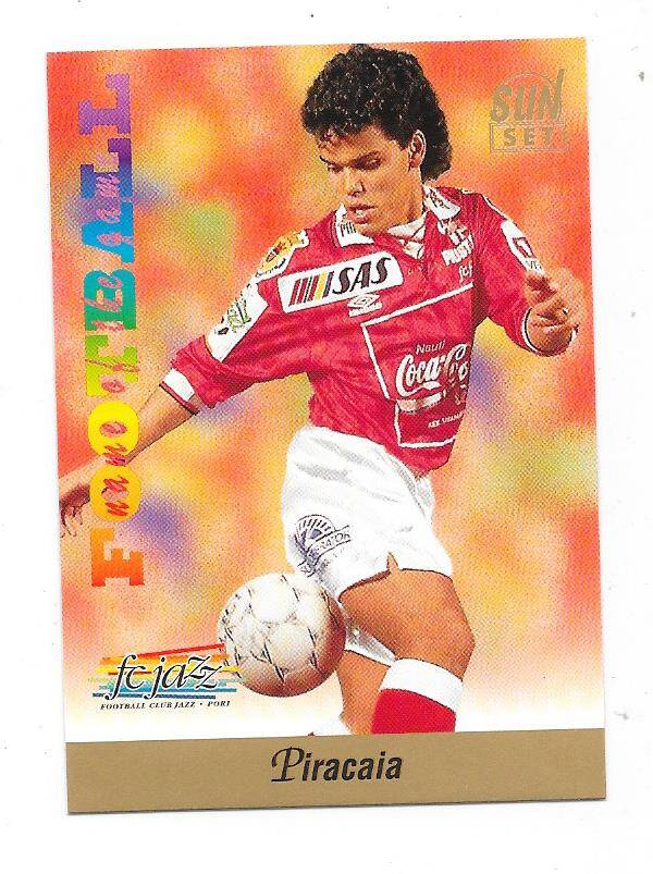 1994 Finnish Sunset Football card #254 PIRACAIA , FC Jazz , Pori , Bragantino