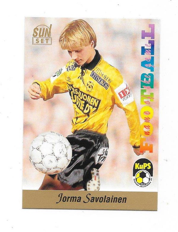 1994 Finnish Sunset Football card #59 Jorma Savolainen , KuPS Kuopio