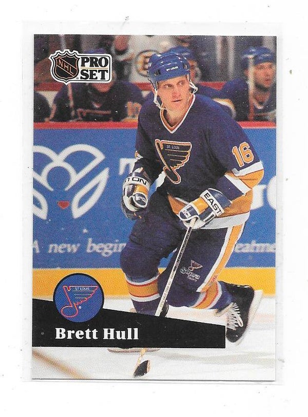 1991-92 ProSet #215 Brett Hull , St Louis Blues