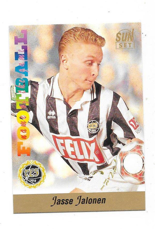 1994 Finnish Sunset Football card #34 Jasse Jalonen , TPS , Flora Tallinn
