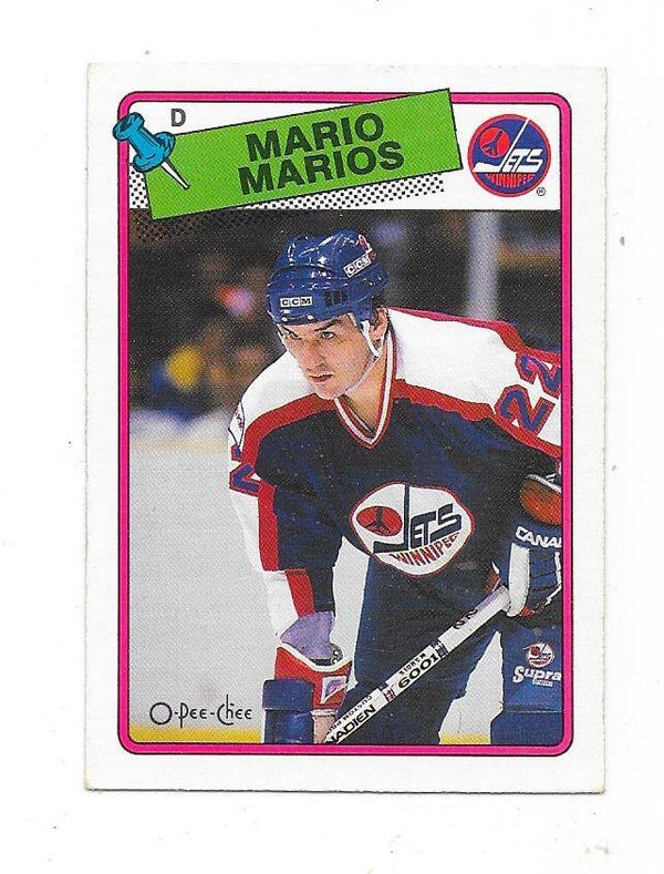 1988-89 OPC #233 Mario Marois , Winnipeg Jets