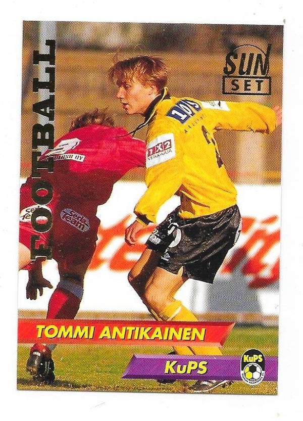 1994 Finnish Sunset Football card GOLD edt #124 Tommi Antikainen , KuPS Kuopio