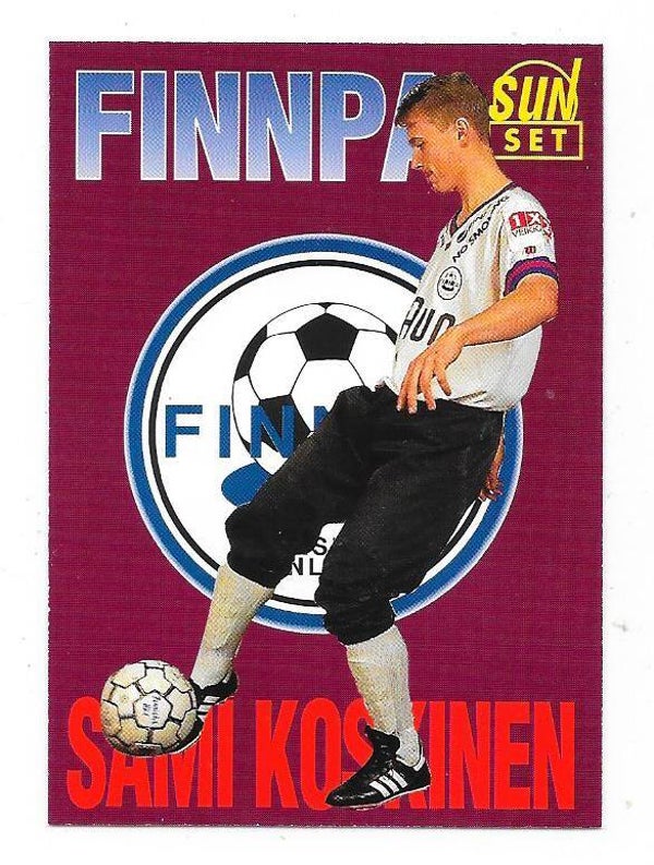 1994 Finnish Sunset Football card #86 Sami Koskinen , FinnPa Helsinki