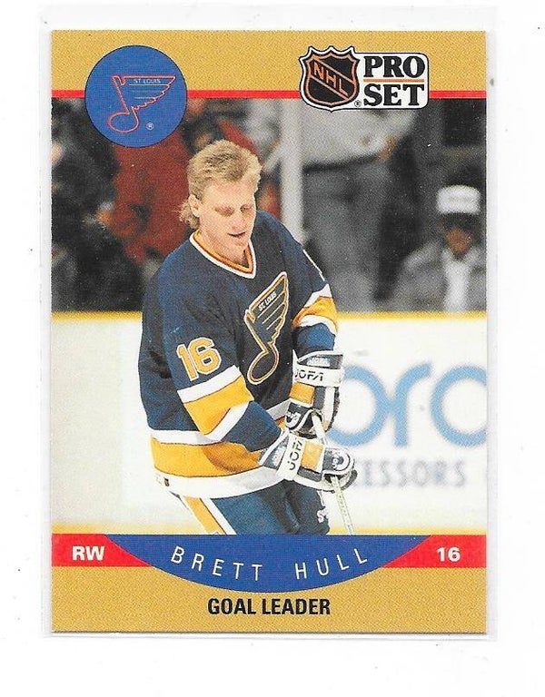 1990-91 ProSet #395 Brett Hull , St Louis Blues