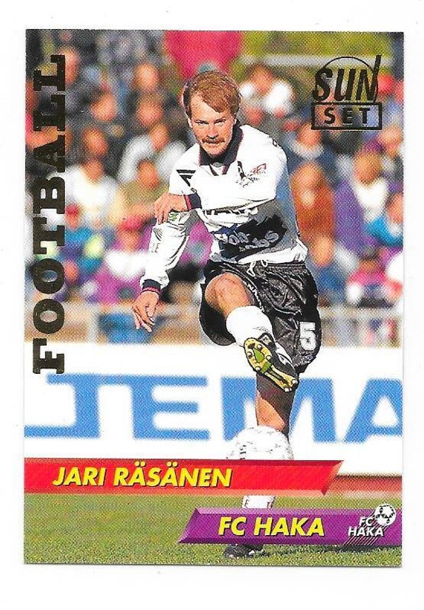 1994 Finnish Sunset Football card GOLD edt #136 Jari Räsänen, FC Haka