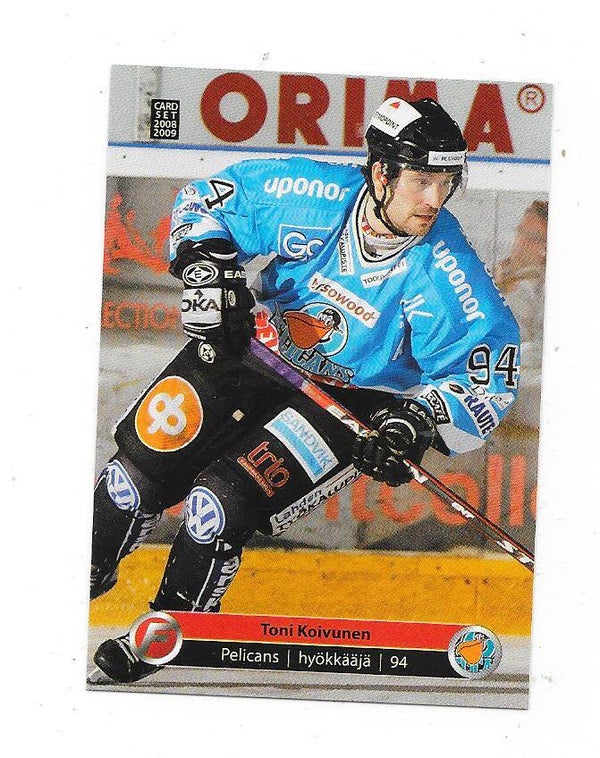2008-09 Finnish Cardset #140 Toni Koivunen , Pelicans