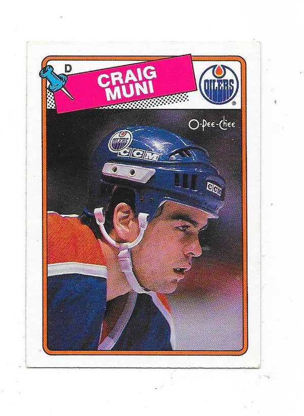 1988-89 OPC #234 Craig Muni , Edmonton Oilers