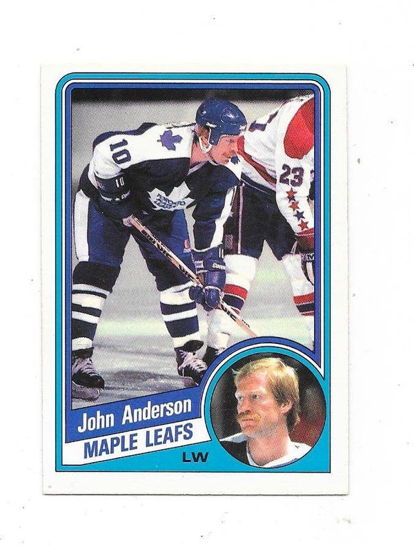 1984-85 OPC #295 John Anderson , Toronto Maple Leafs