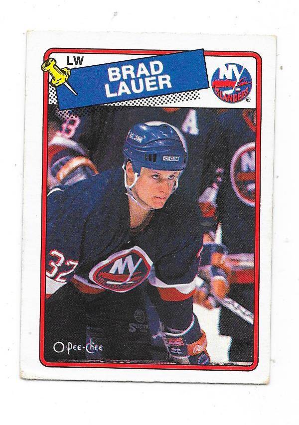 1988-89 OPC #226 Brad Lauer , New York Islanders RC