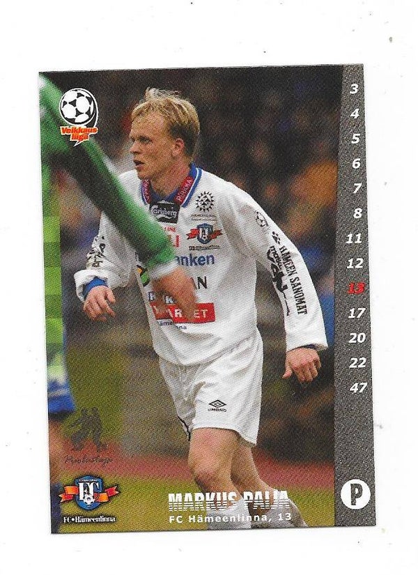2002 Finnish Cardset Football #60 Markus Paija , FC Hämeelinna