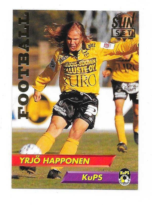 1994 Finnish Sunset Football card GOLD edt #55 Yrjö Happonen , KuPS Kuopio