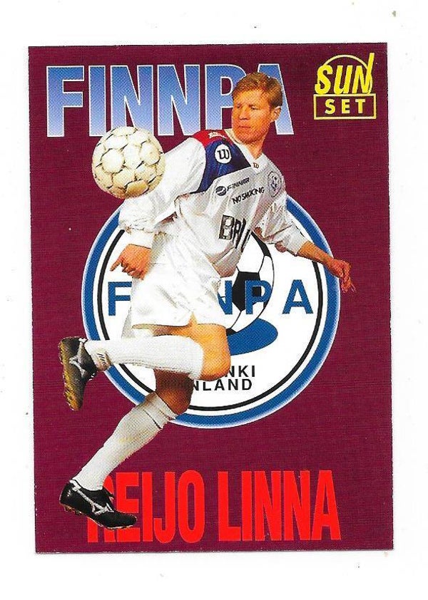 1994 Finnish Sunset Football card #87 Reijo Linna , FinnPa Helsinki , Jurong Town