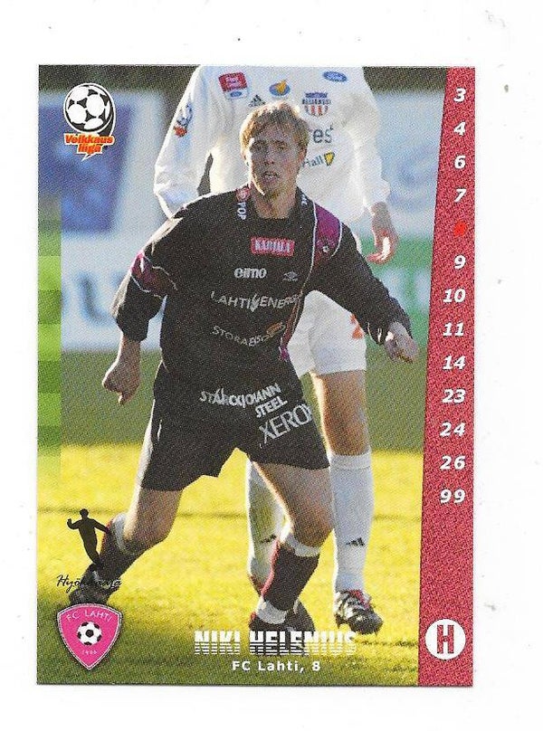 2002 Finnish Cardset Football #124 Niki Helenius , FC Lahti