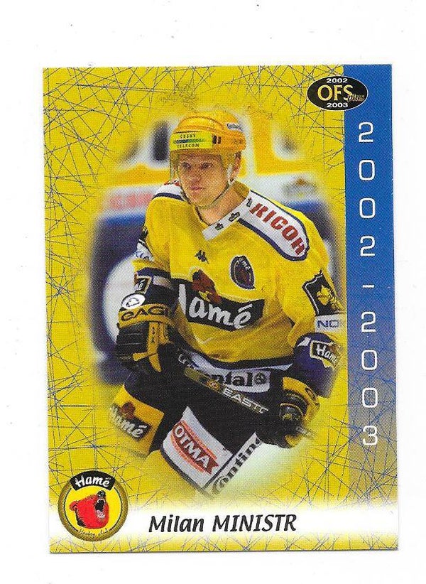 2002-03 Czech OFS #34 Milan Ministr , HC Hame Zlin