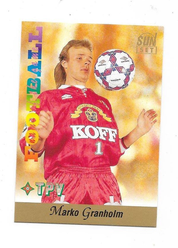 1994 Finnish Sunset Football card #184 Marko Granholm , TPV Tampere