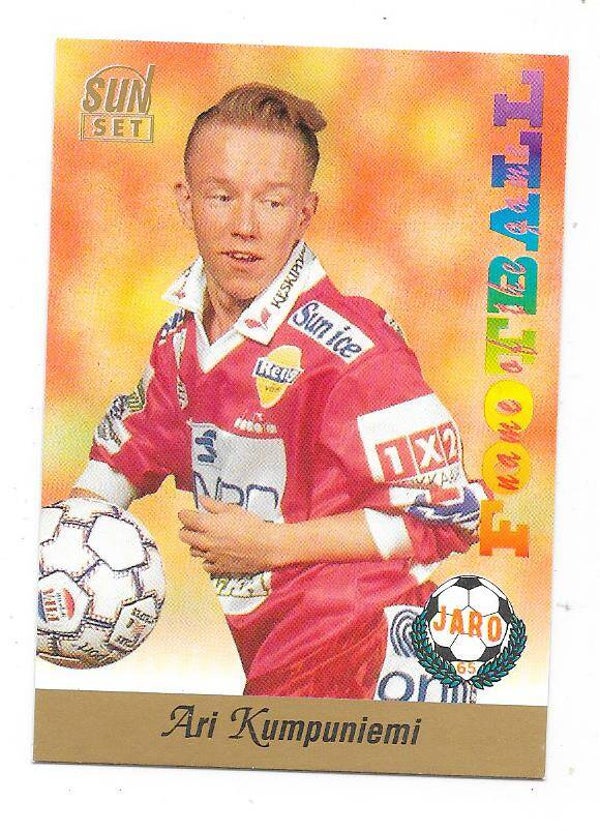 1994 Finnish Sunset Football card #105 Ari Kumpuniemi , Jaro FF