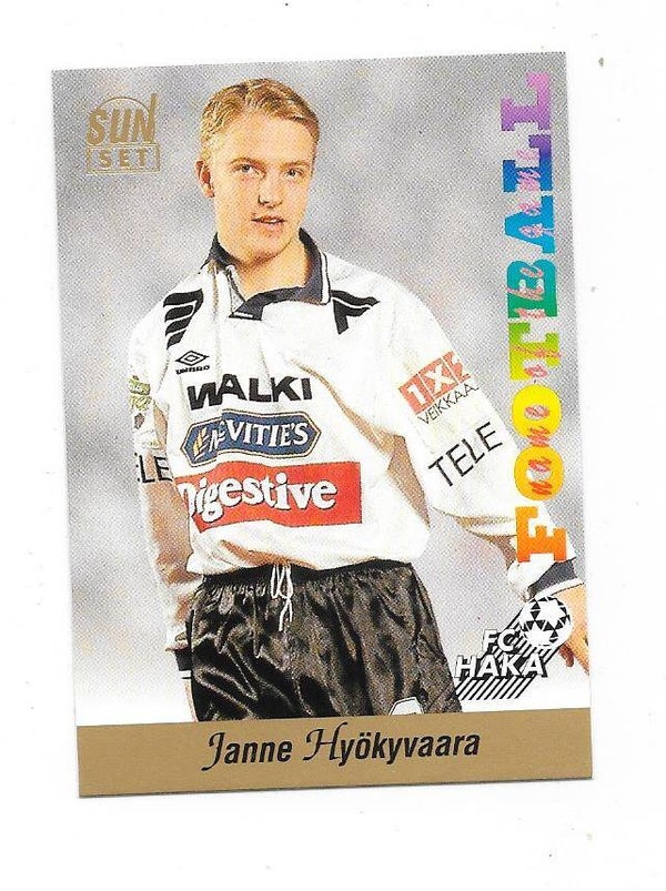 1994 Finnish Sunset Football card #50 Janne Hyökyvaara , FC Haka