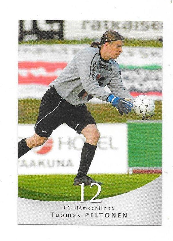 2004 Finnish Cardset Football Card #44 Tuomas Peltonen , FC Hämeenlinna