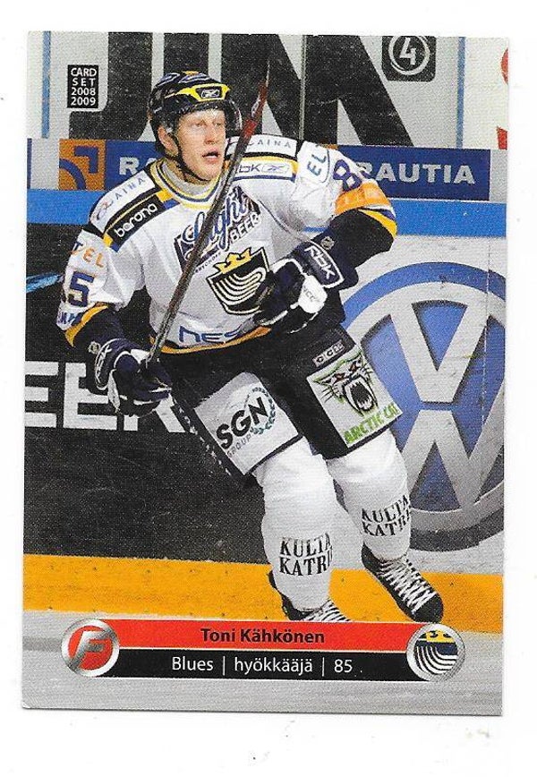 2008-09 Finnish CardSet #76 Toni Kähkönen , Espoo Blues & Fehérvár AV19