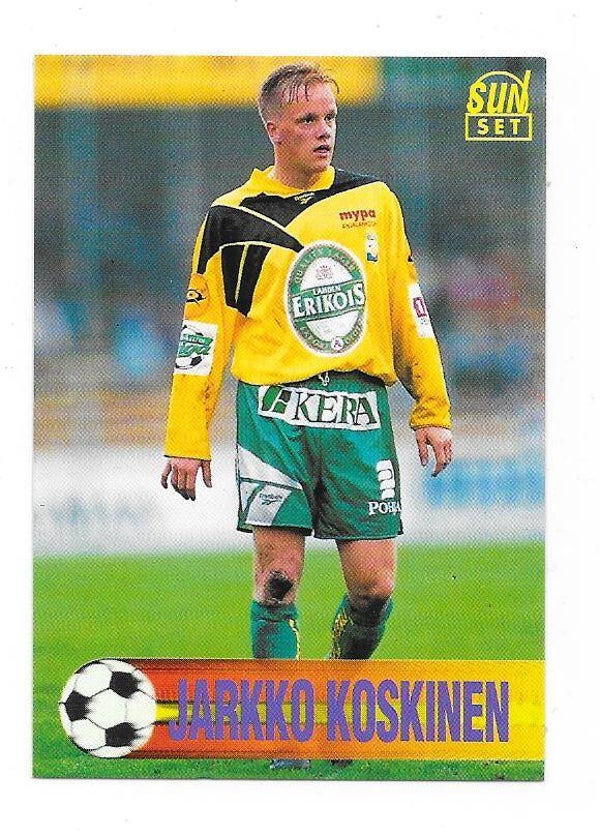 1995 Finnish Sunset Football card #234 Jarkko Koskinen , MyPa Anjalankoski