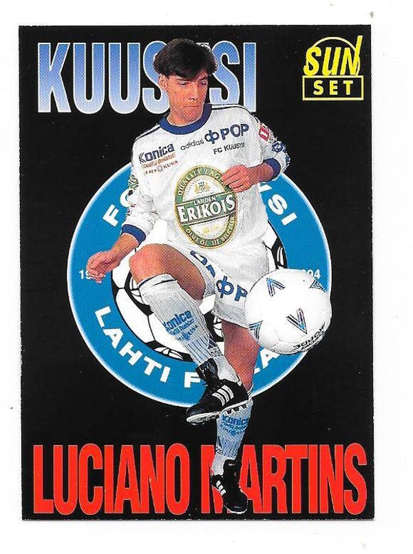 1994 Finnish Sunset Football card #13 Luciano Martins , FC Kuusysi Lahti , Rio Ave