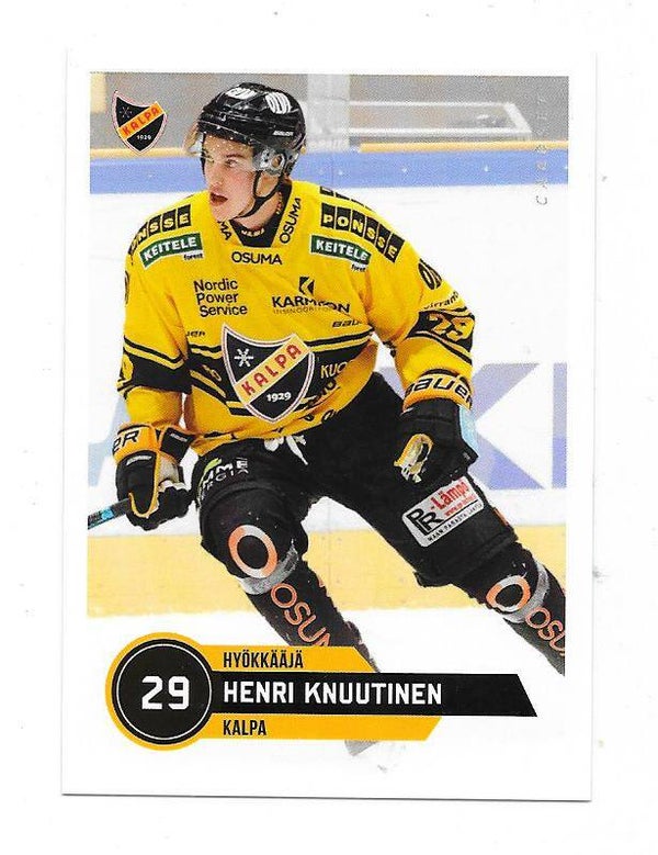 2021-22 Finnish Cardset #249 Henri Knuutinen Kalpa , GKS Tychy