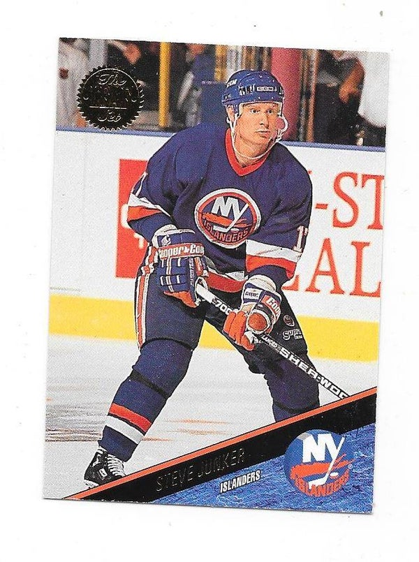 1993-94 LEAF Ice Hockey card #432 Steve Junker , New York Islanders RC