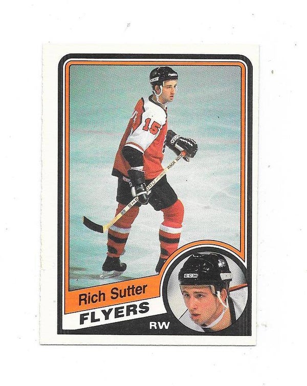 1984-85 OPC #169 Rich Sutter , Philadelphia Flyers RC