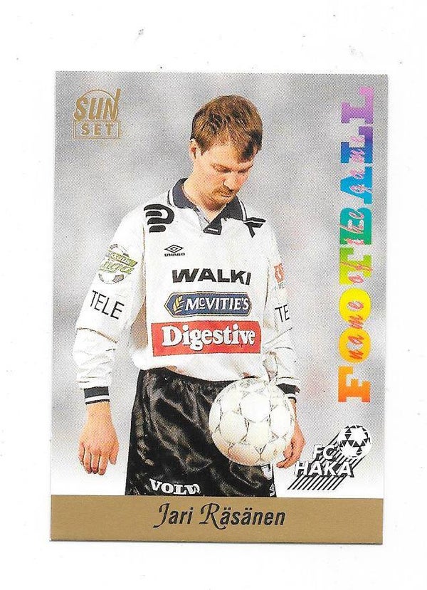 1994 Finnish Sunset Football card #48 Janne Räsänen , FC Haka , Hønefoss
