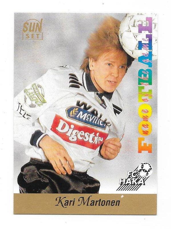 1994 Finnish Sunset Football card #44 Kari Martonen , FC Haka , Lira BK