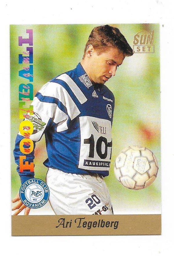 1994 Finnish Sunset Football card #122 Ari Tegelberg , RoPS