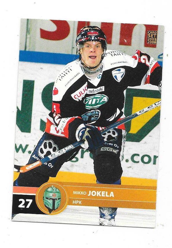 2005-06 Finnish CardSet #27 Mikko Jokela , HPK & Vancouver Canucks