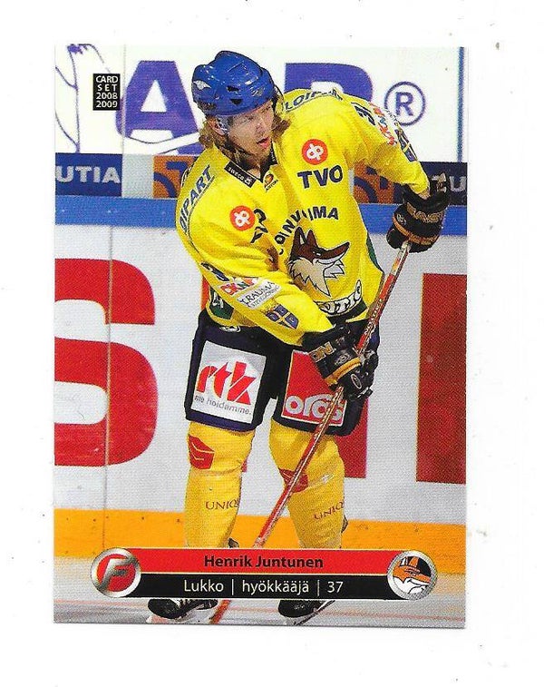 2008-09 Finnish CardSet #130 Henrik Juntunen , Lukko & EV Füssen